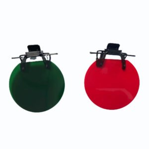 clip on occluder-red & green