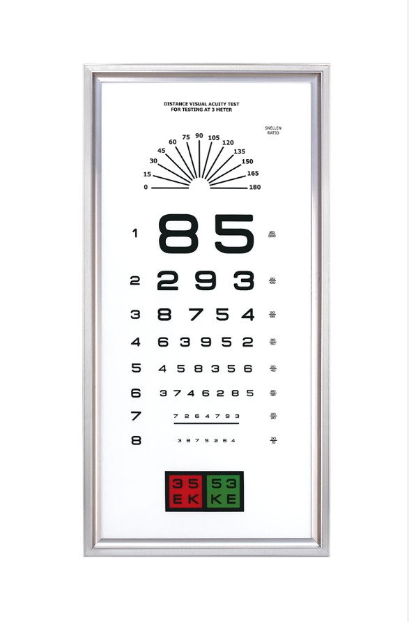 LED Eye Testing Chart 23C - opticalorigin