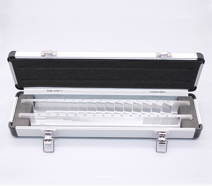Optometry Prism Bars Ophthalmic Prism Bar Set - Horizontal & Vertical Eye Prism Bars With Aluminum Case For Optometrists Eye Deviation Measurement Prism