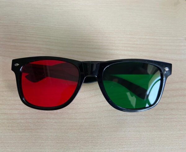 red green glasses